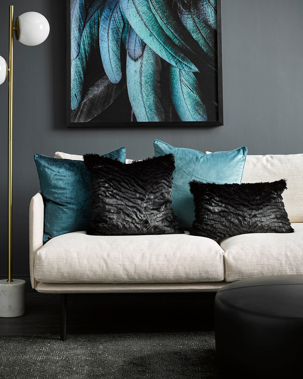 Black Tiger Square Cushion