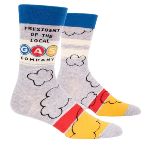 Blue Q Socks – Men's Crew – President of the Local Gas Company