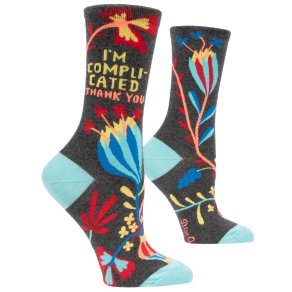 Blue Q Socks - Women's Crew - I'm Complicated