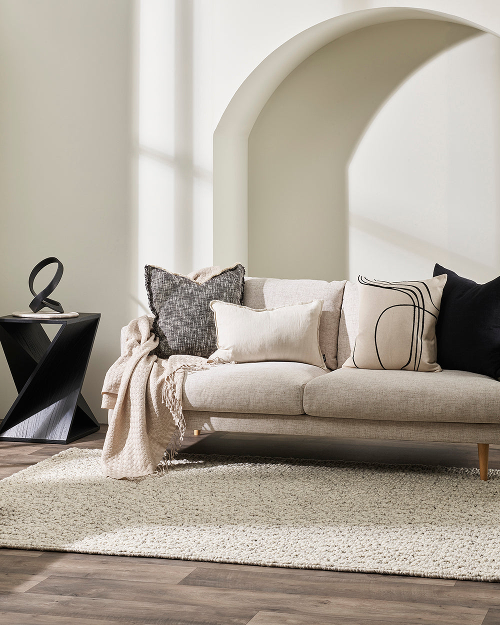 Capri Ecru Throw