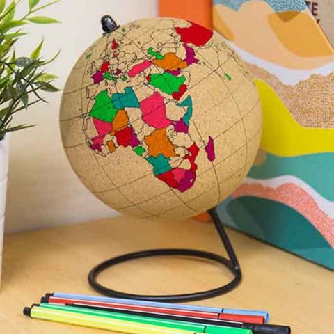 Cork World Globe (Colour-In)