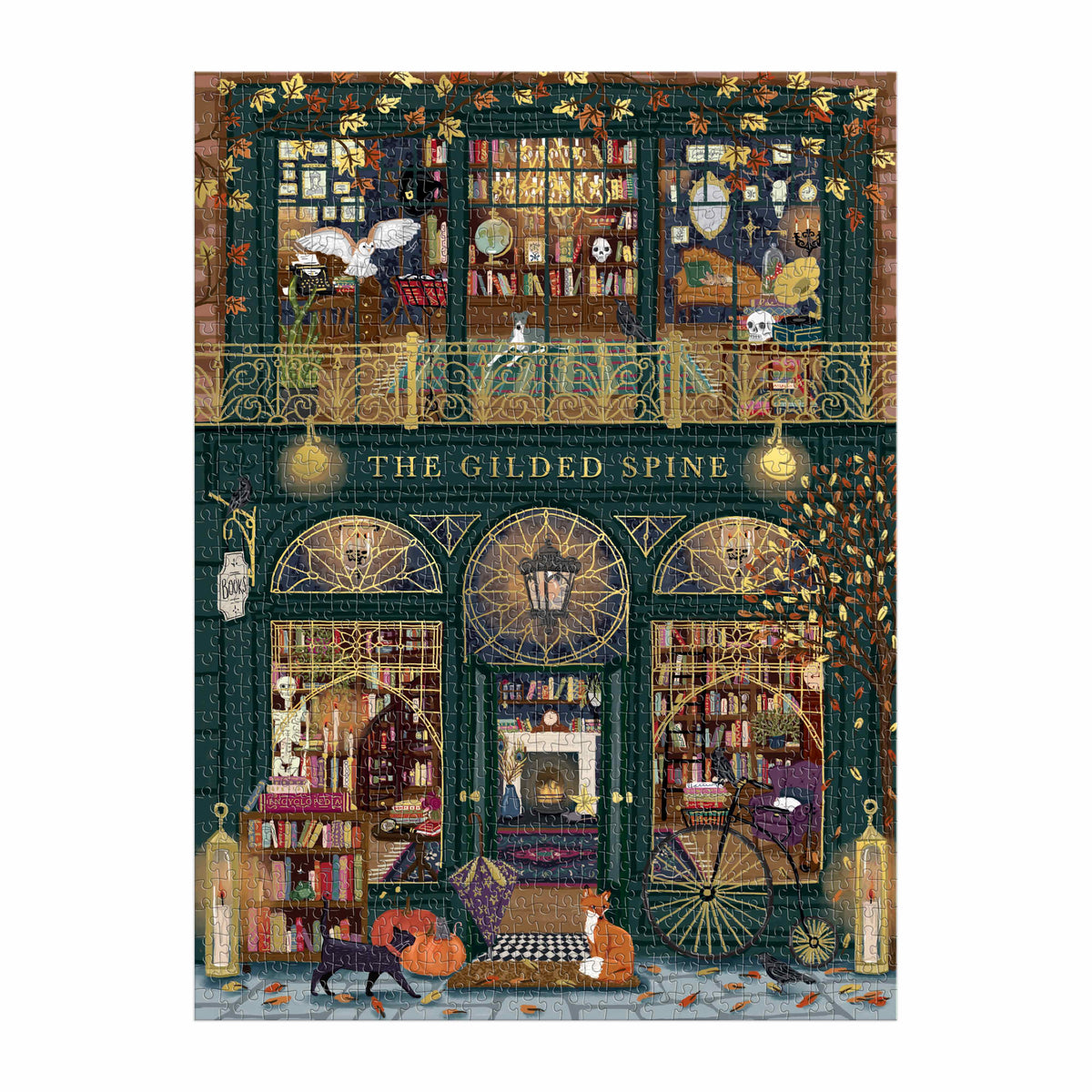 Galison The Gilded Spine Foil Puzzle - 1000pc Multi-Coloured