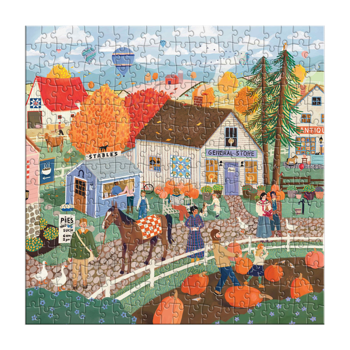 Galison Autumn Square Puzzle - 300pc Multi-Coloured