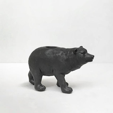 Bear Candle Holder BLACK