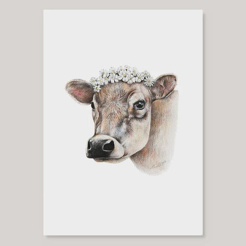 Daisy Cow - A4 Print