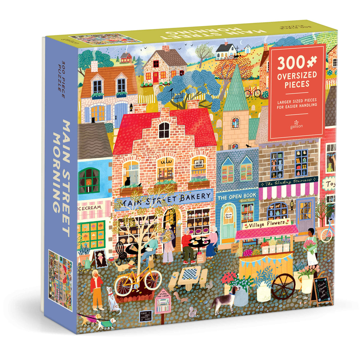 Galison Main Street Morning Puzzle - 300pc Multi-Coloured