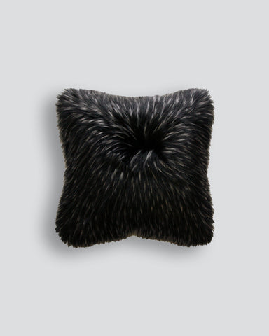 Ebony Plume Square Cushion