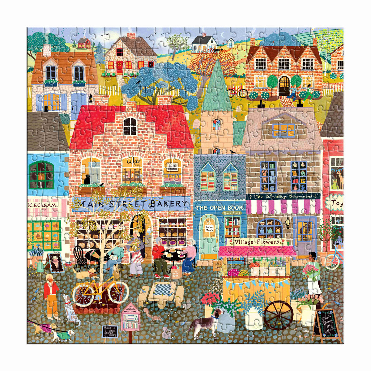 Galison Main Street Morning Puzzle - 300pc Multi-Coloured