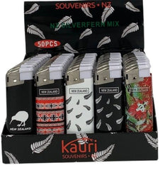 Bulk Lot-50pcs Refillable Gas Lighters Iconic NZ Designs