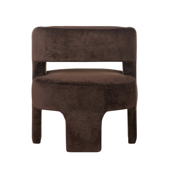 Amalfi Formes Armchair Brown Velvet 66x68x79cm