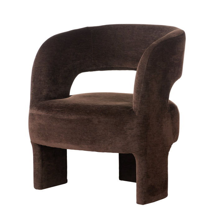 Amalfi Formes Armchair Brown Velvet 66x68x79cm
