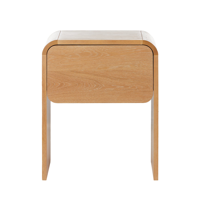 Amalfi Oslo Oak Timber Bedside Table Natural