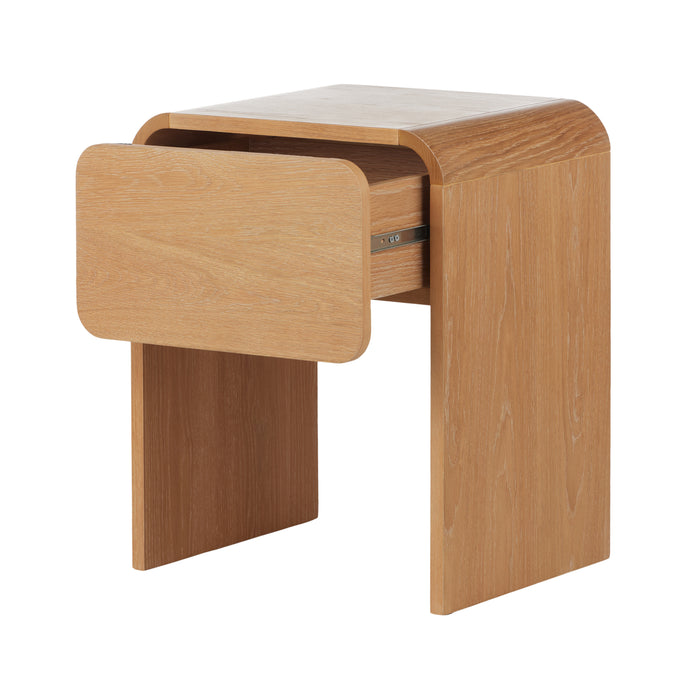 Amalfi Oslo Oak Timber Bedside Table Natural