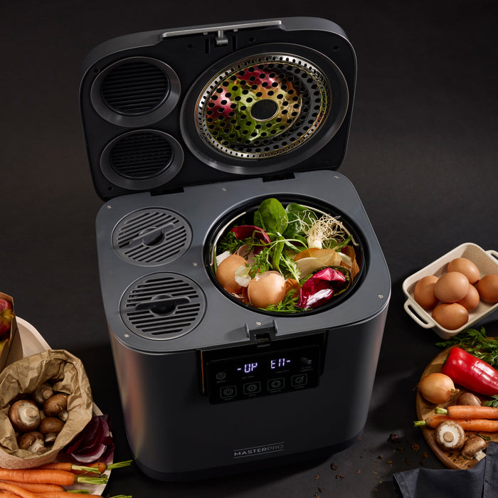 MasterPro XL 3.8L Smart Food Waste Disposal Dark Grey 33.5x26x33.8cm