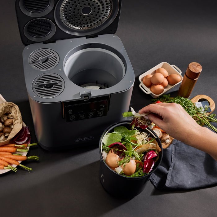 MasterPro XL 3.8L Smart Food Waste Disposal Dark Grey 33.5x26x33.8cm