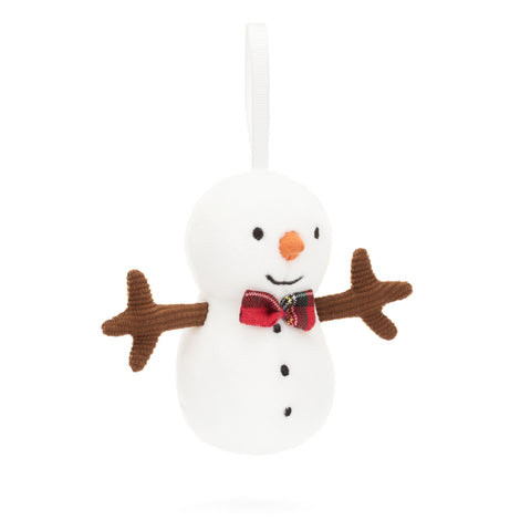 Jellycat Christmas Festive Folly Snowman Decoration