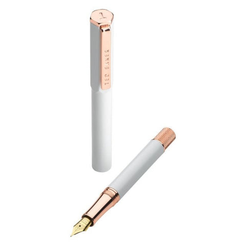 Ted Baker- White Quartz Fountain Pen