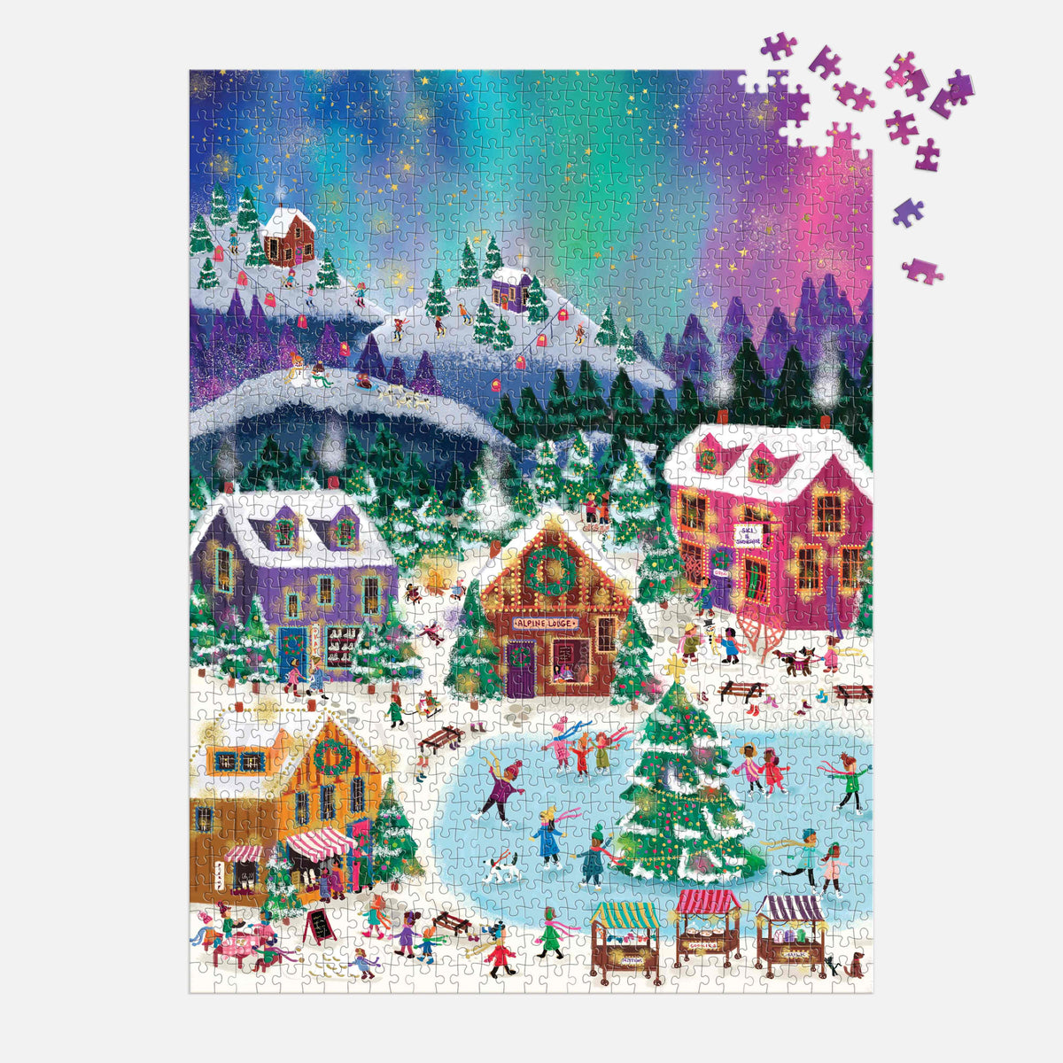 Galison Joy Laforme Northern Lights Foil Puzzle - 1000pc Multi-Coloured