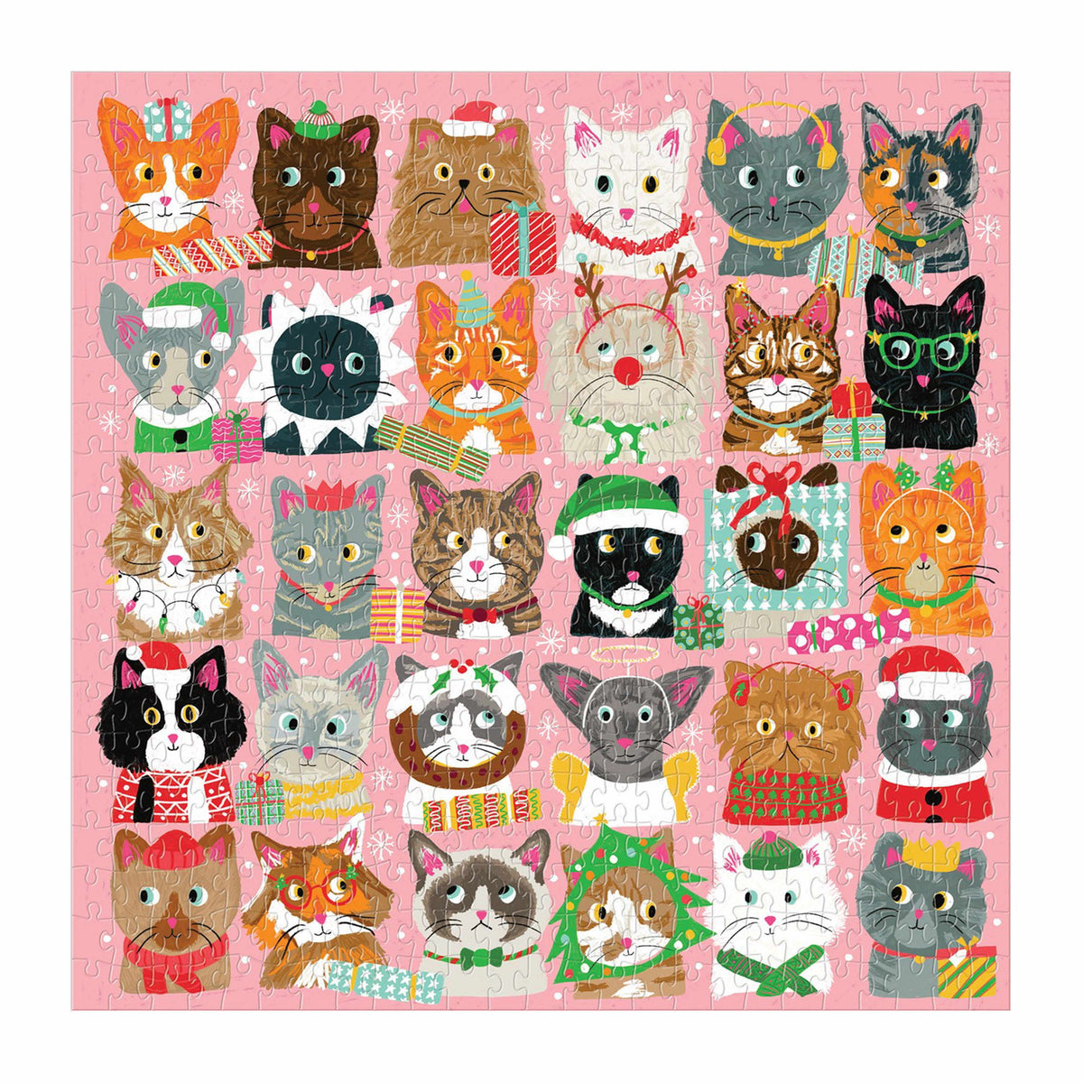 Galison Festive Fur Balls Puzzle - 500pc Multi-Coloured