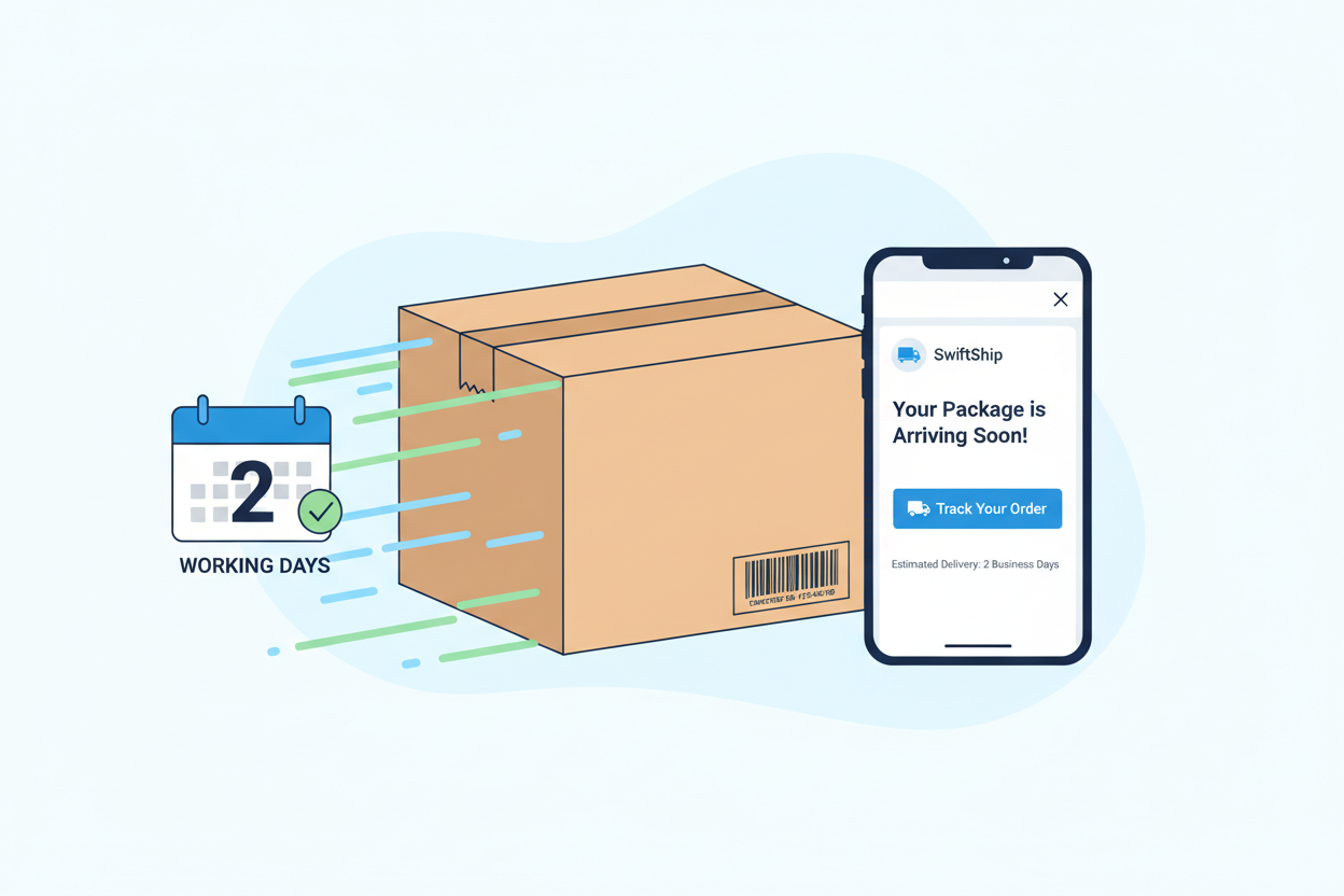 Get fast shipping We’ll pack and send your order within 2 workingdays , and you’ll get tracking straight to your inbox. Easy as.