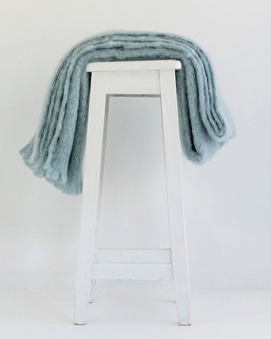 Windermere Mohair Throw - Glacier