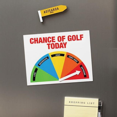 Chance of Golf Today O-Meter Large Fridge Magnet