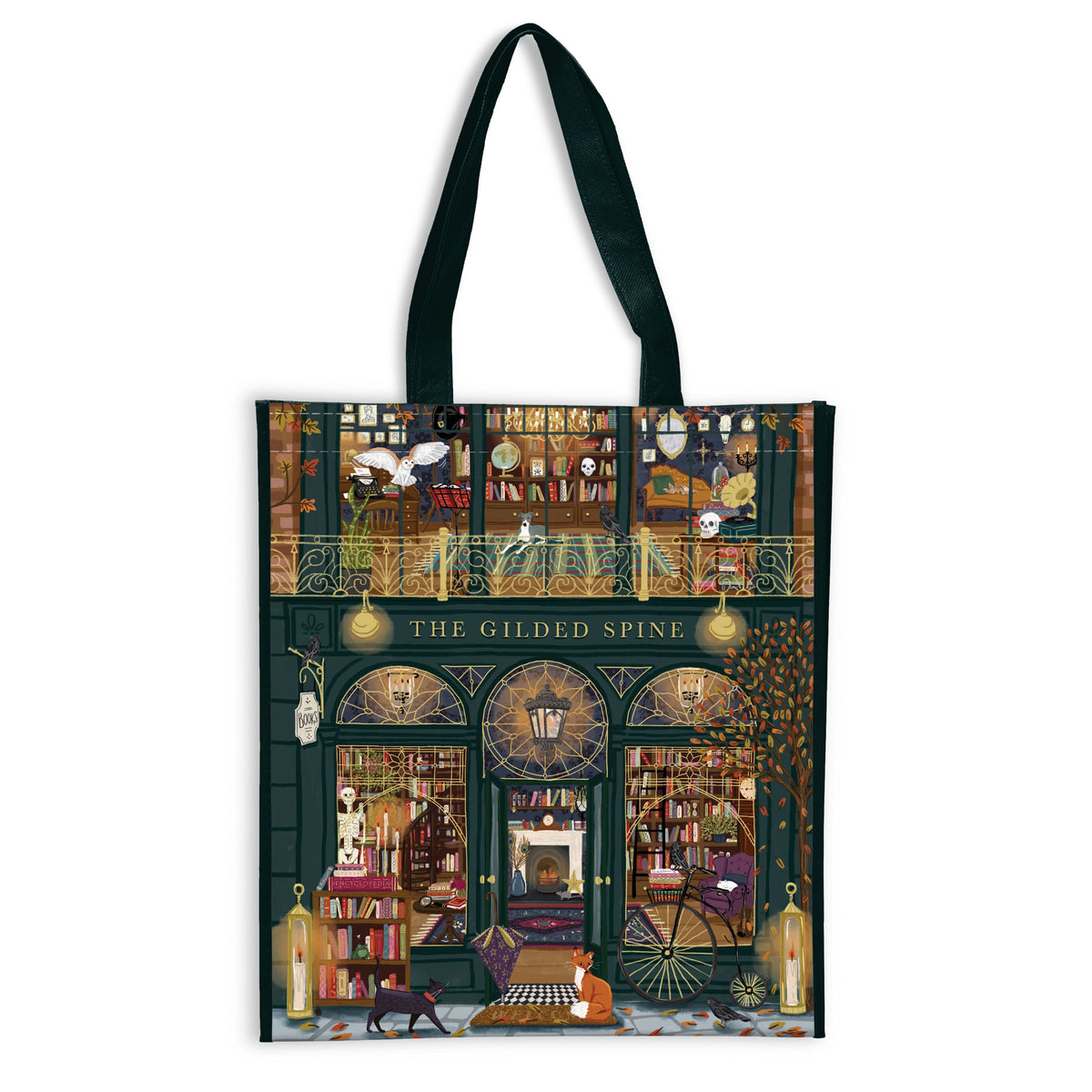 Galison Gilded Spine Reusable Shopping Bag Multi-Coloured