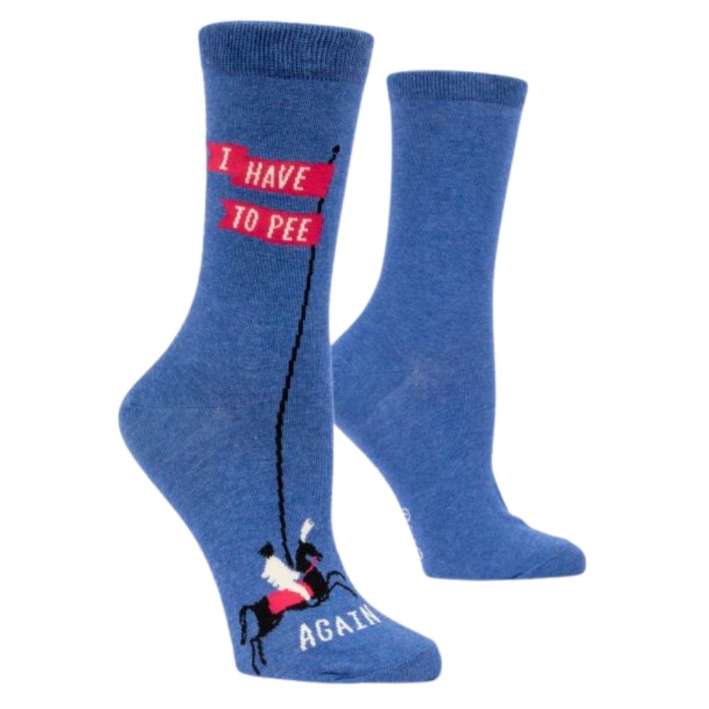 Blue Q Socks - Women's Crew - I Have to Pee...Again