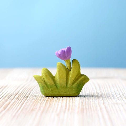 Bumbu Wooden Nature | Small Grass with Lilac Flowers