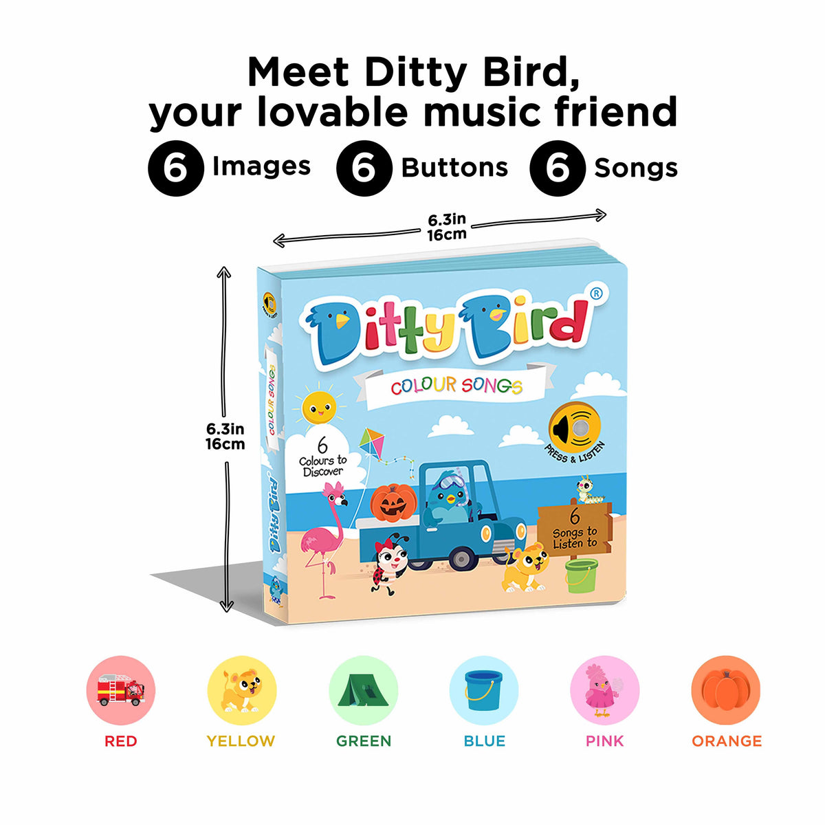 Ditty Bird Colour Songs Multi-Coloured
