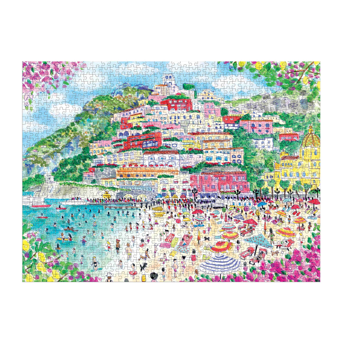 Galison Storrings Coast of Italy Puzzle - 1000pc Multi-Coloured