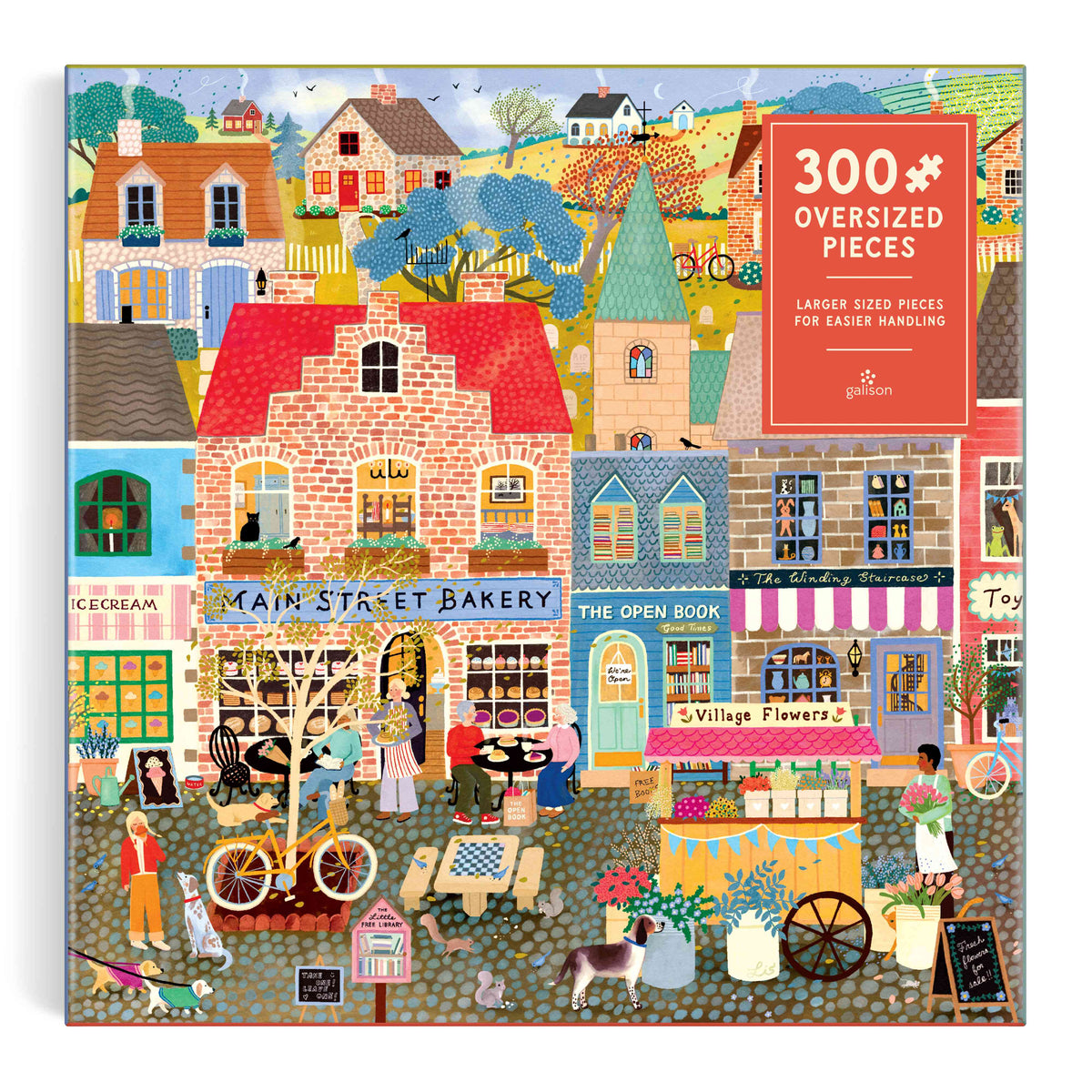 Galison Main Street Morning Puzzle - 300pc Multi-Coloured