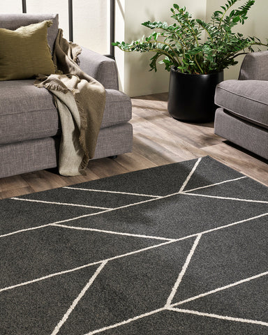 Kingston Black Floor Rug