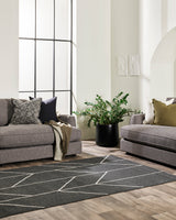 Kingston Black Floor Rug