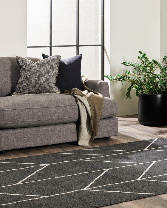 Kingston Black Floor Rug
