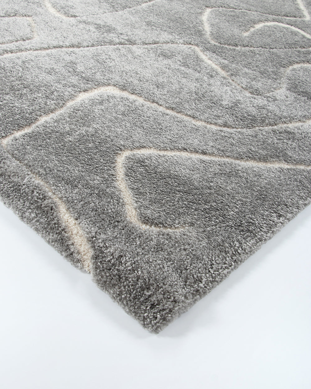 Labyrinth Silver Floor Rug