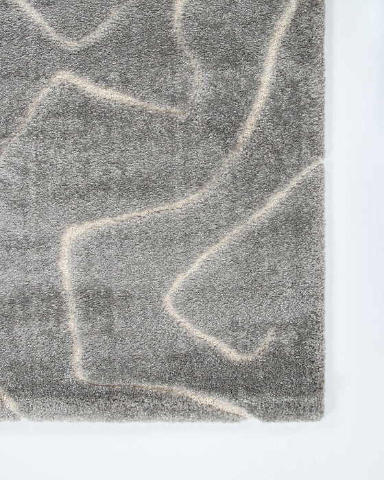 Labyrinth Silver Floor Rug