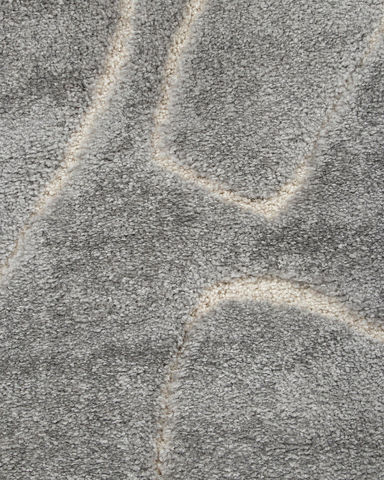 Labyrinth Silver Floor Rug