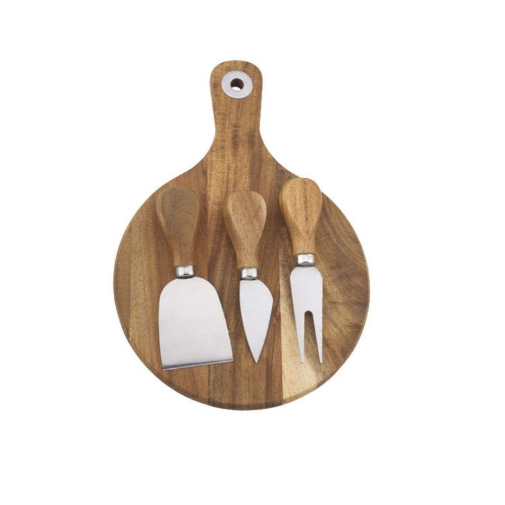 Tempa Fromagerie Round 4pc Cheese Board Set