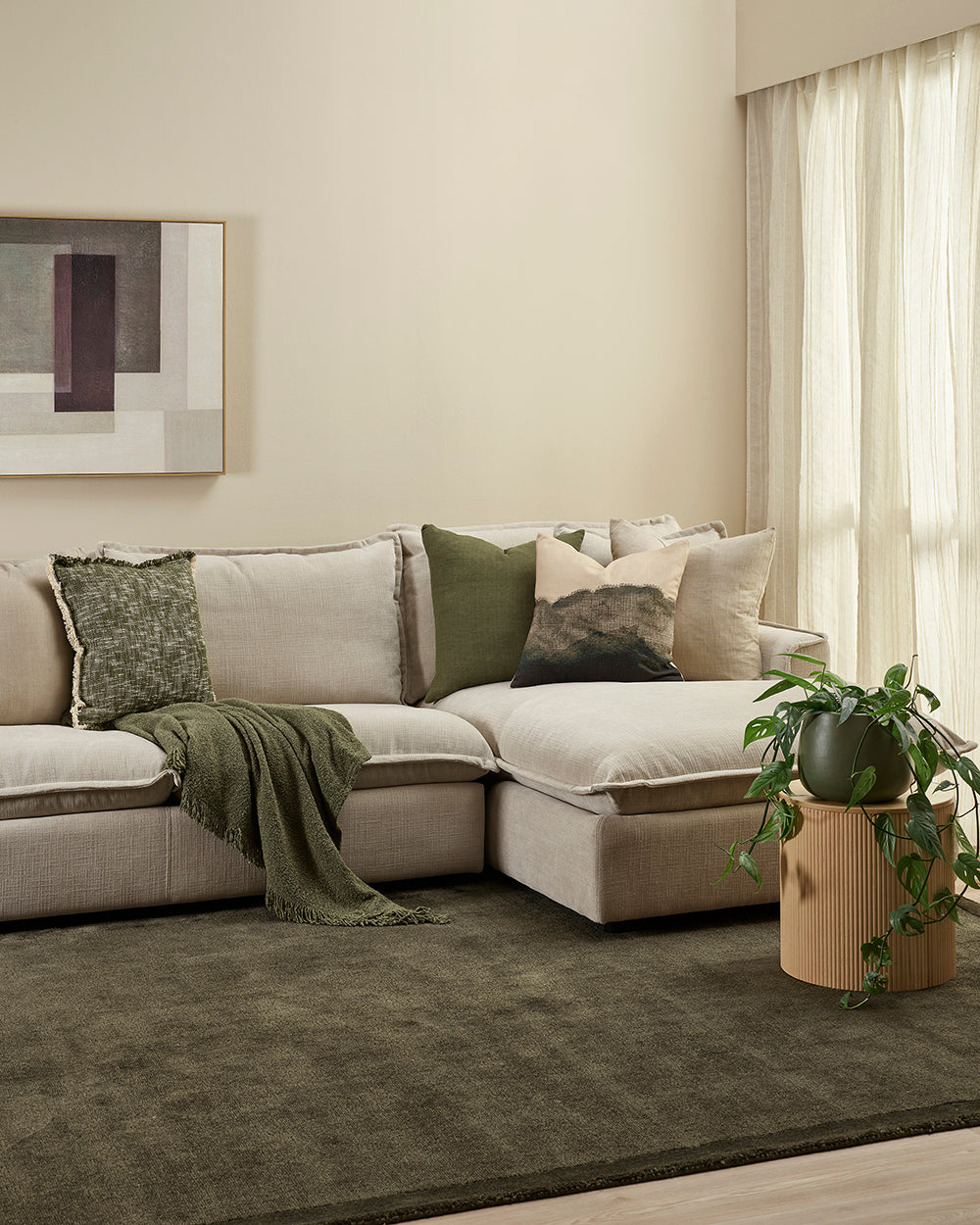 Lily Olive Throw