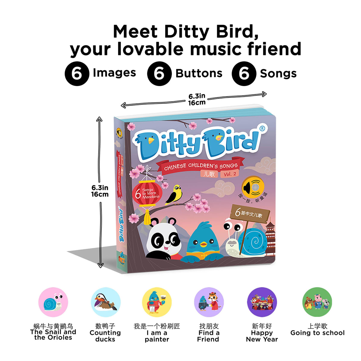 Ditty Bird Chinese Children's Songs Vol 2 Multi Coloured