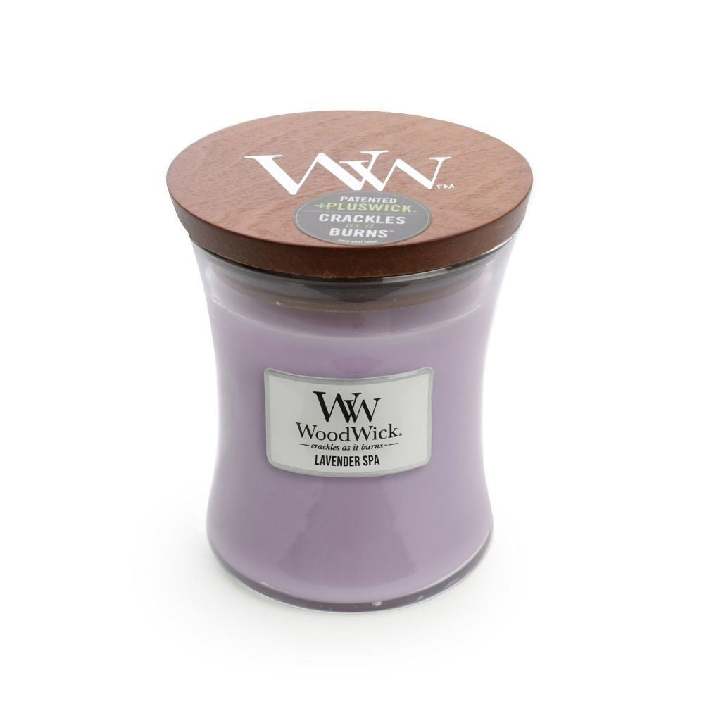 Medium WoodWick Scented Soy Candle - Lavender Spa