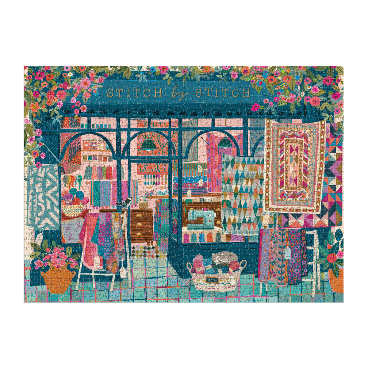 Galison Victoria Ball Stitch by Stitch Puzzle - 1000pc Multi-Coloured