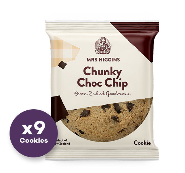 Mrs Higgins Chunky Choc Chip 100g x 9 bars