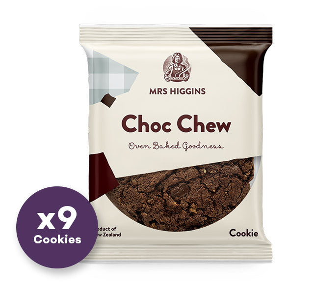 Mrs Higgins Choc Chew 100g x 9 bars