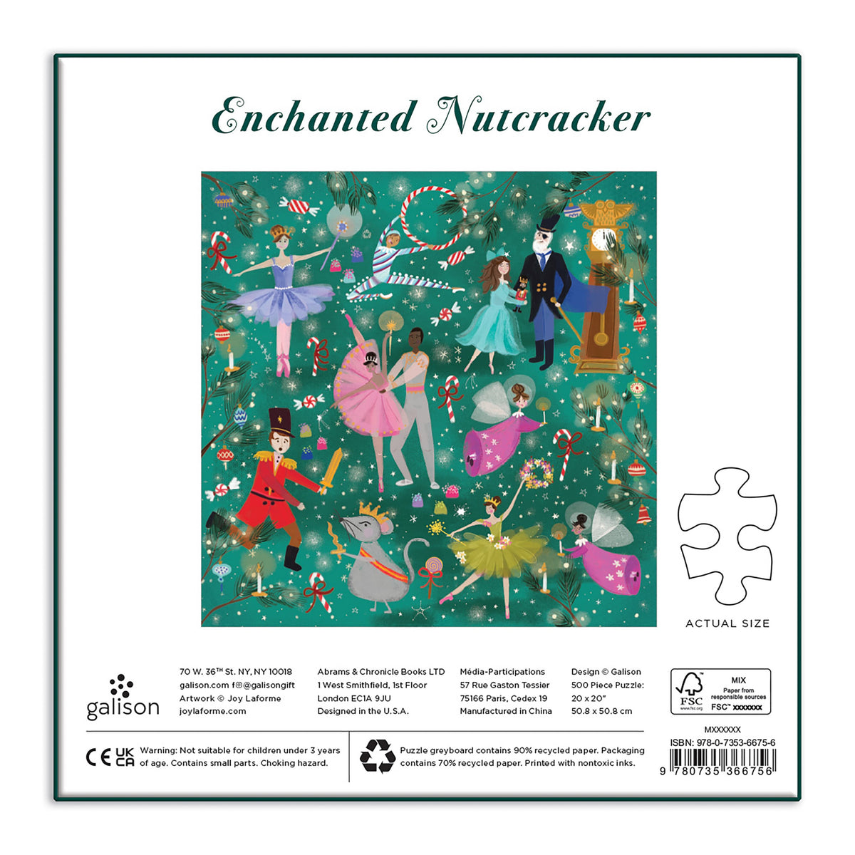 Galison Joy Laforme Enchanted Nutcracker Puzzle - 500pc Multi-Coloured