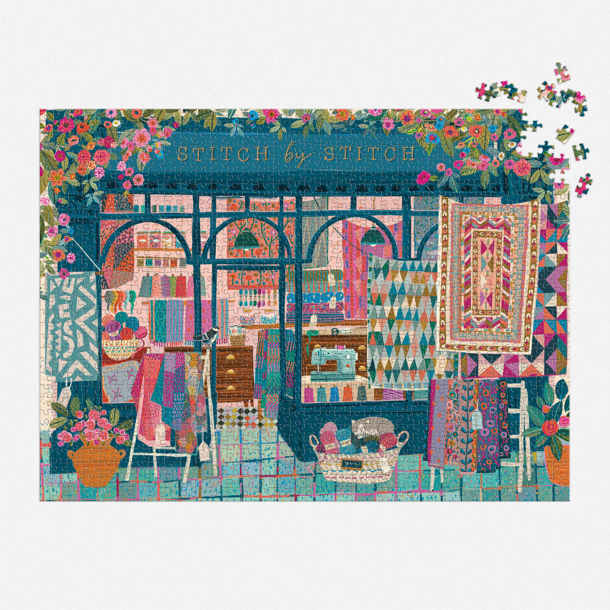 Galison Victoria Ball Stitch by Stitch Puzzle - 1000pc Multi-Coloured