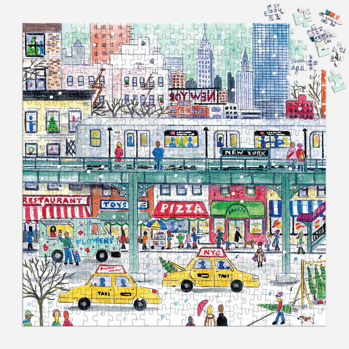 Galison Storrings New York City Subway Puzzle - 500pc Multi-Coloured