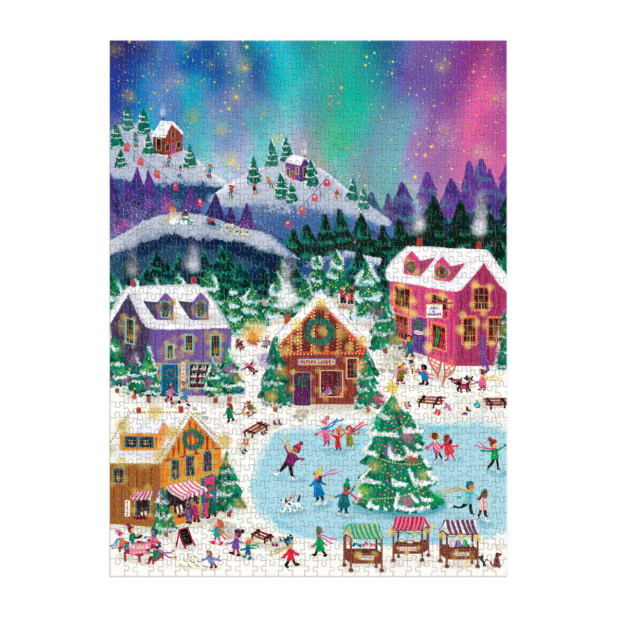 Galison Joy Laforme Northern Lights Foil Puzzle - 1000pc Multi-Coloured