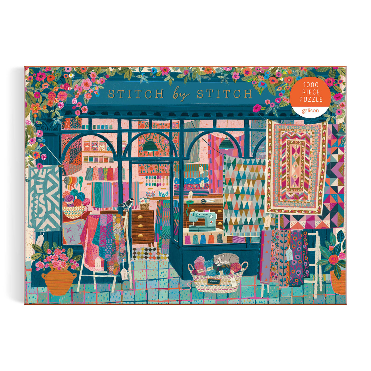 Galison Victoria Ball Stitch by Stitch Puzzle - 1000pc Multi-Coloured